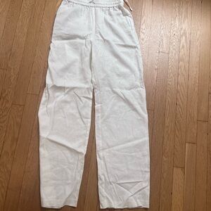 Zara White Wide Leg Pants